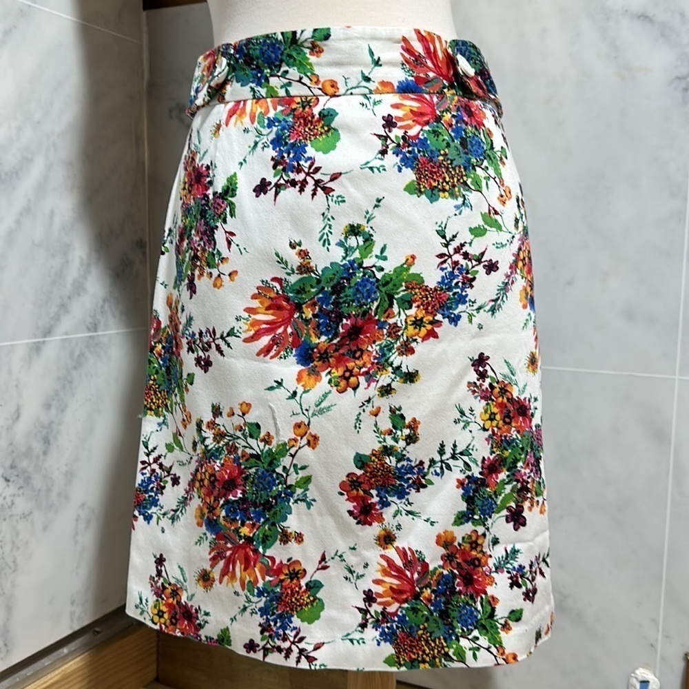 😊Laundry By Shelli Segal Skirt Multicolor Floral Lined Zip Pencil size 4 - Picture 6 of 15